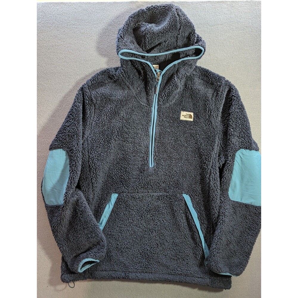The North Face Men’s Campshire Sherpa Fleece Hoodie Large Dark Blue Winter